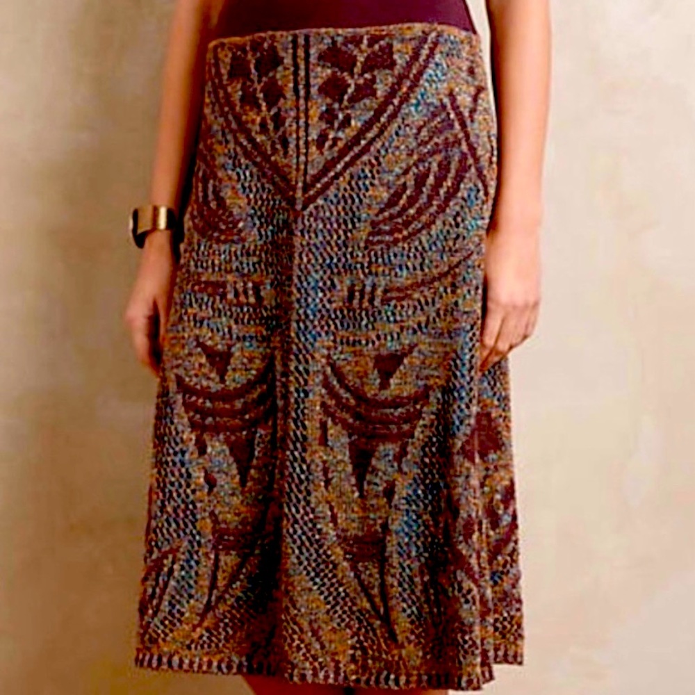 New w/tags Anthropologie Cecilia Prado Lumi Midi Knit Skirt